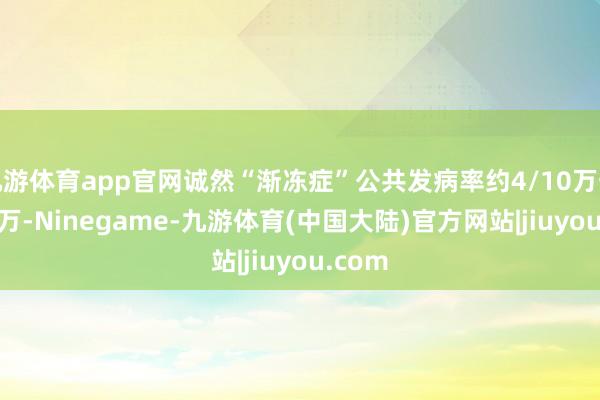九游体育app官网诚然“渐冻症”公共发病率约4/10万一6/10万-Ninegame-九游体育(中国大陆)官方网站|jiuyou.com